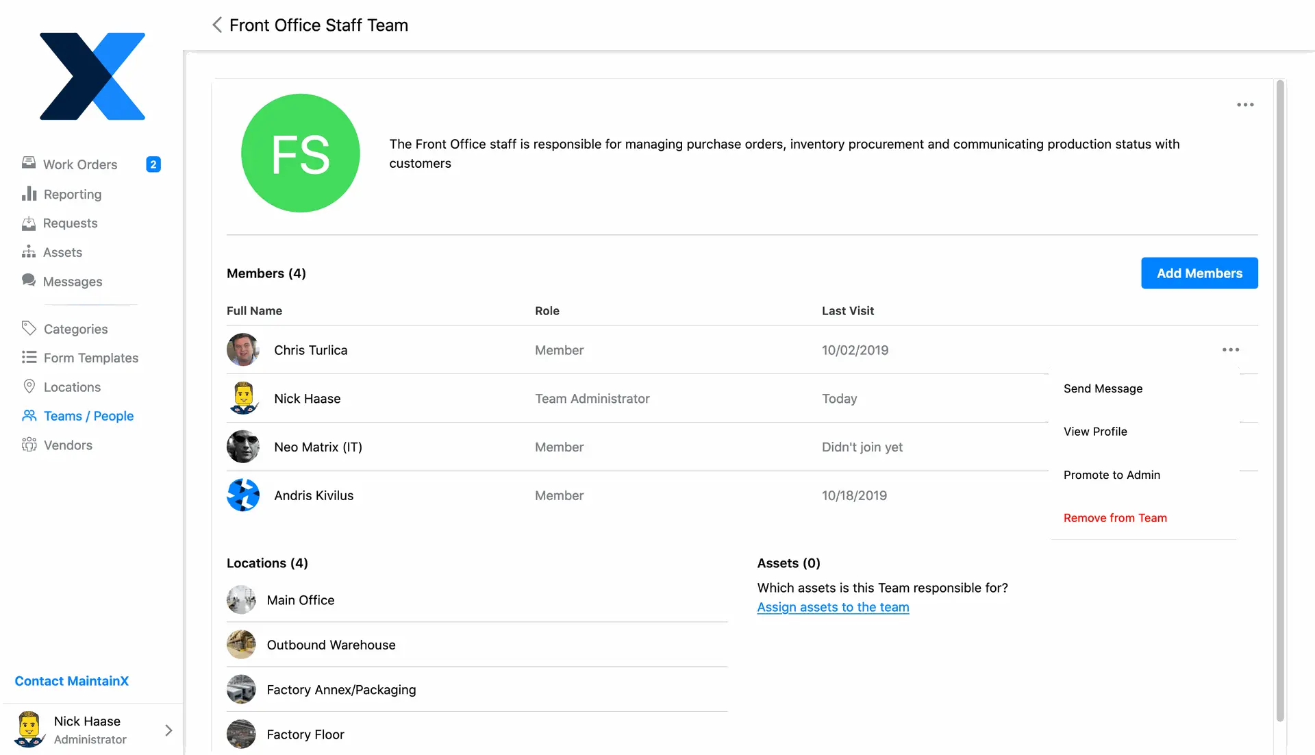 ตั้งค่าแอดมินใน maintainX