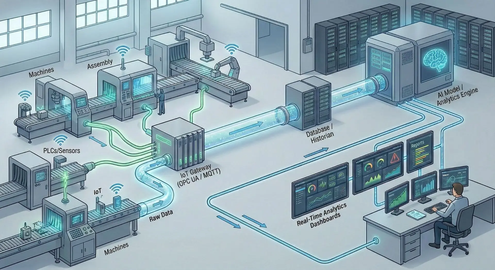 data pipeline ของโรงงาน 