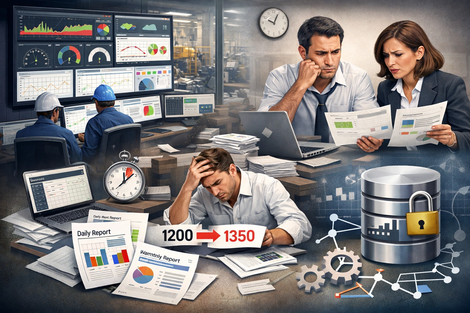 โรงงานมีแดชบอร์ด แต่ Repot ไม่ค่อยดี