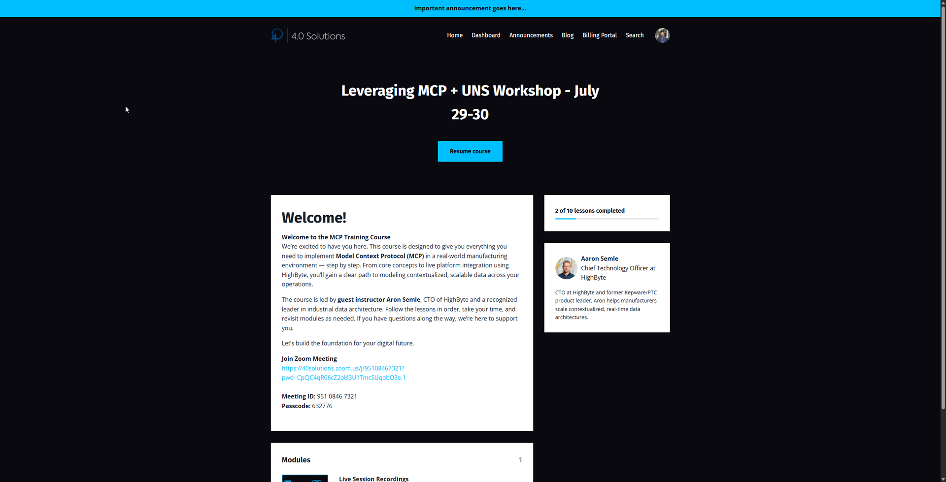 Leveraging MCP + UNS Workshop — 4.0 Solutions