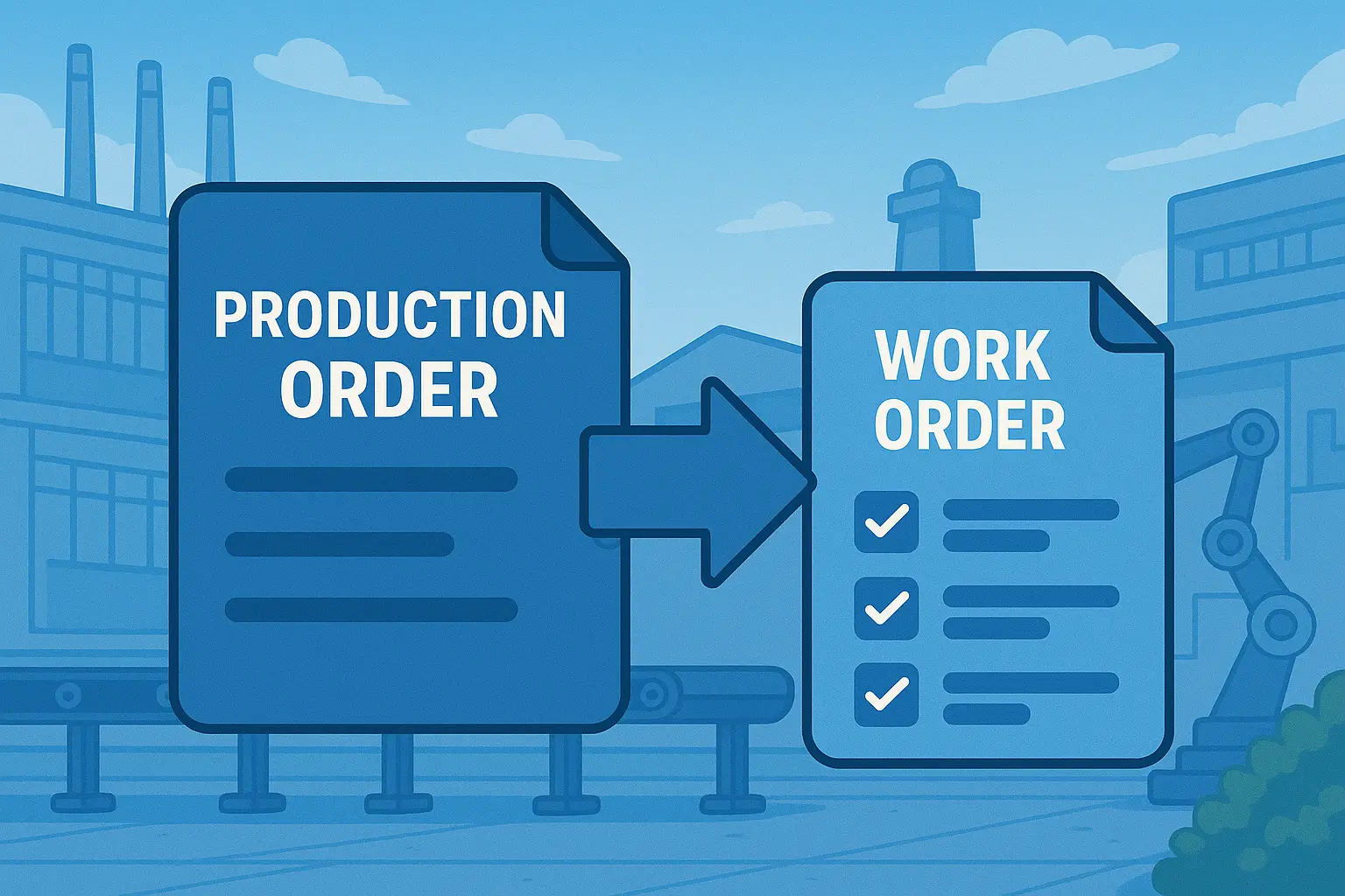 แปลง Production order ให้เป็น work order